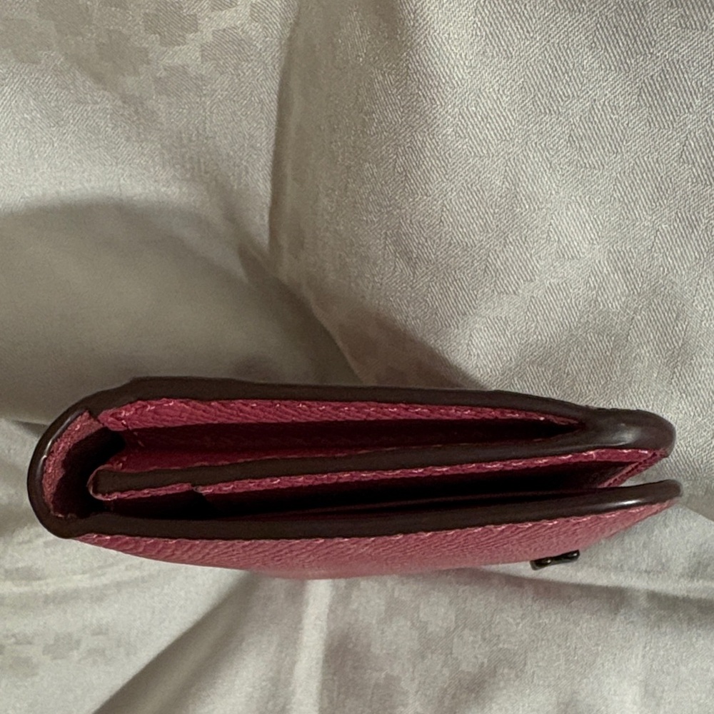 Coach Pink Leather Card Holder - Picture 2 of 13